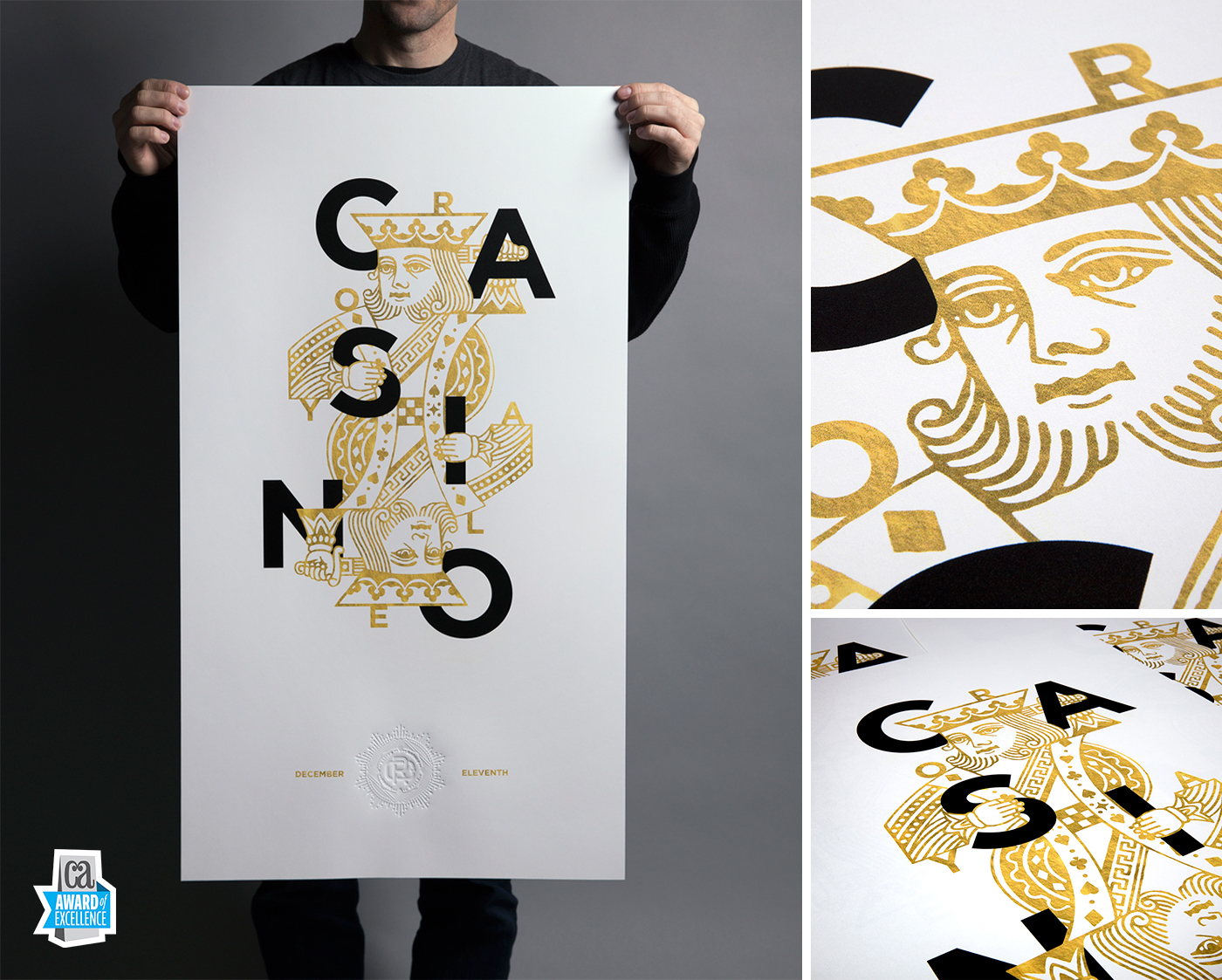 casino party invite poster Gun dice design emboss king watch card heart Suicide King stamps qualtrics