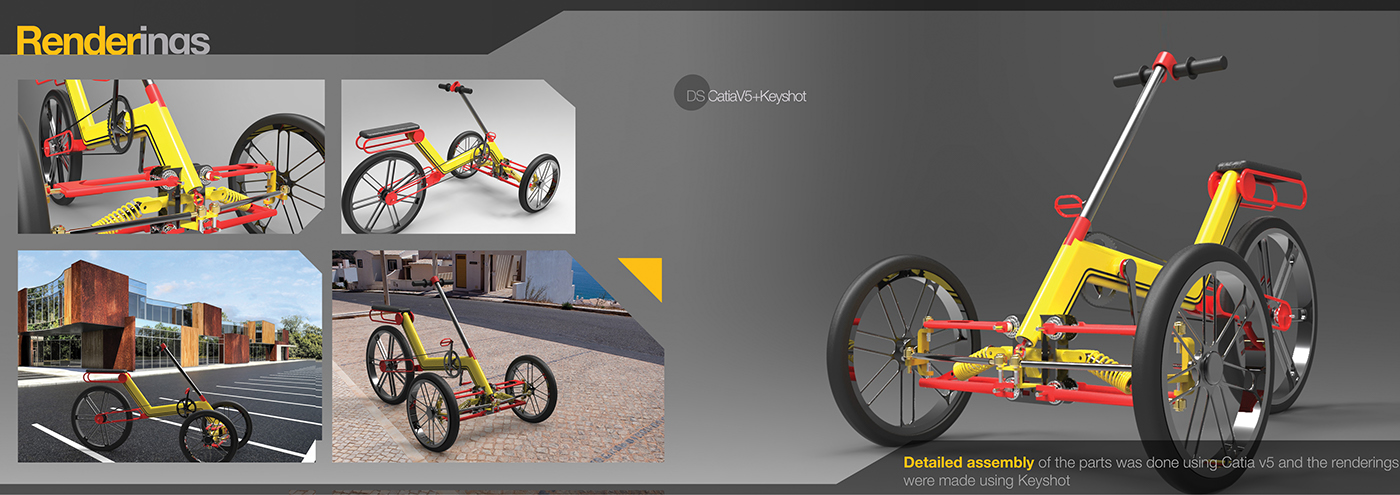electric trike personal mobility design modelling Render transportationdesign sketching fabrication