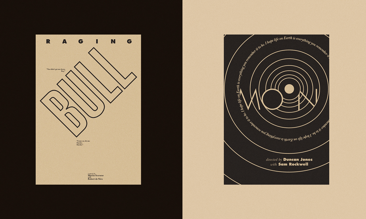 poster Movies graphic typograph design minimal brutal lettering editorial