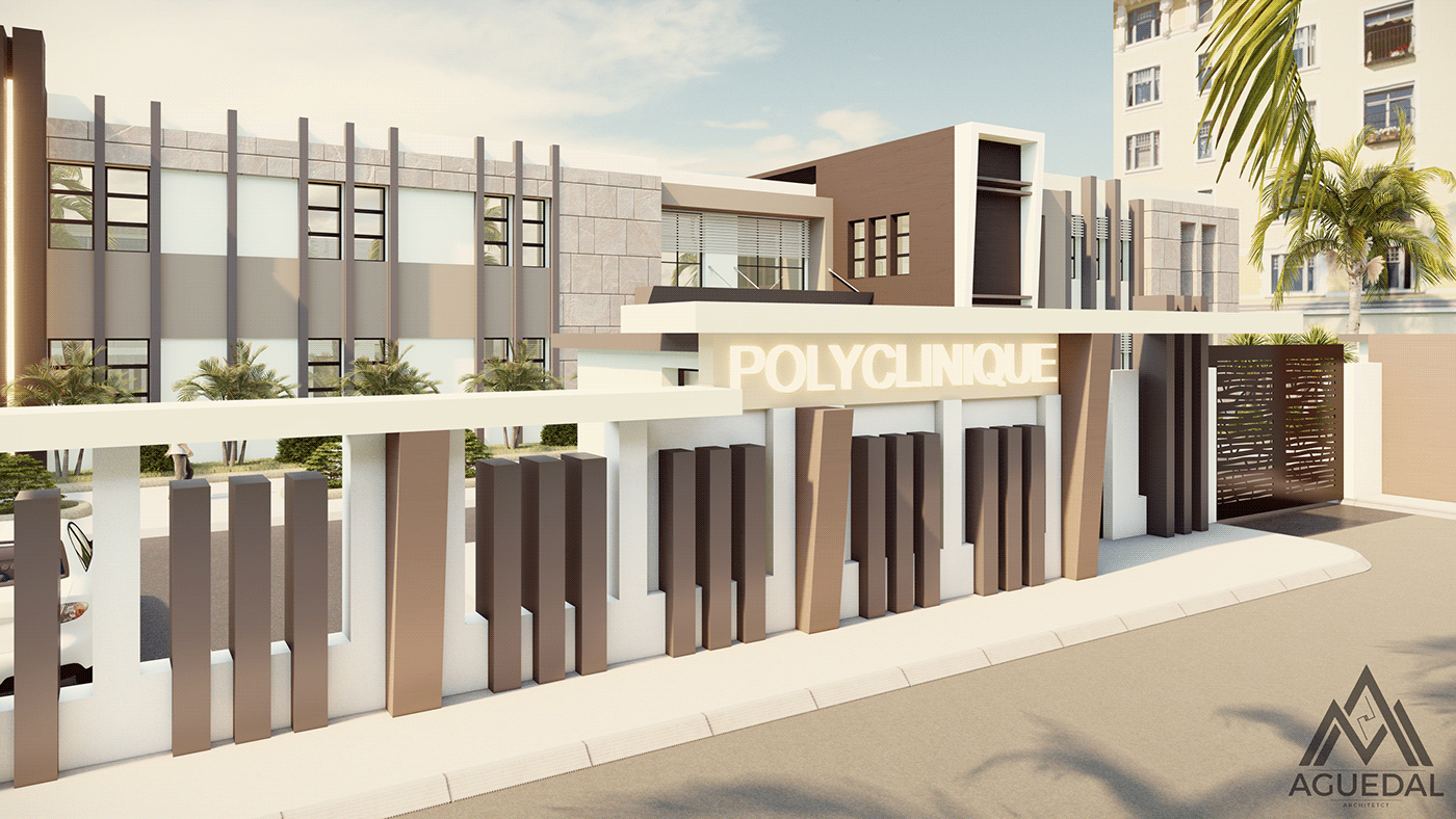 architecture exterior Render modern lumion visualization 3D design Polyclinic clinic