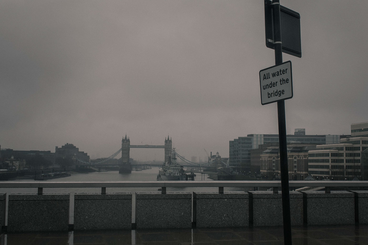 sign London type bridge conceptual art