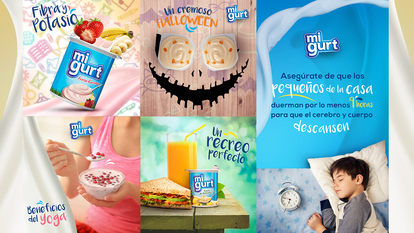 graphicdesign design branding  yogurt Socialmedia ArtDirection Food  sweet