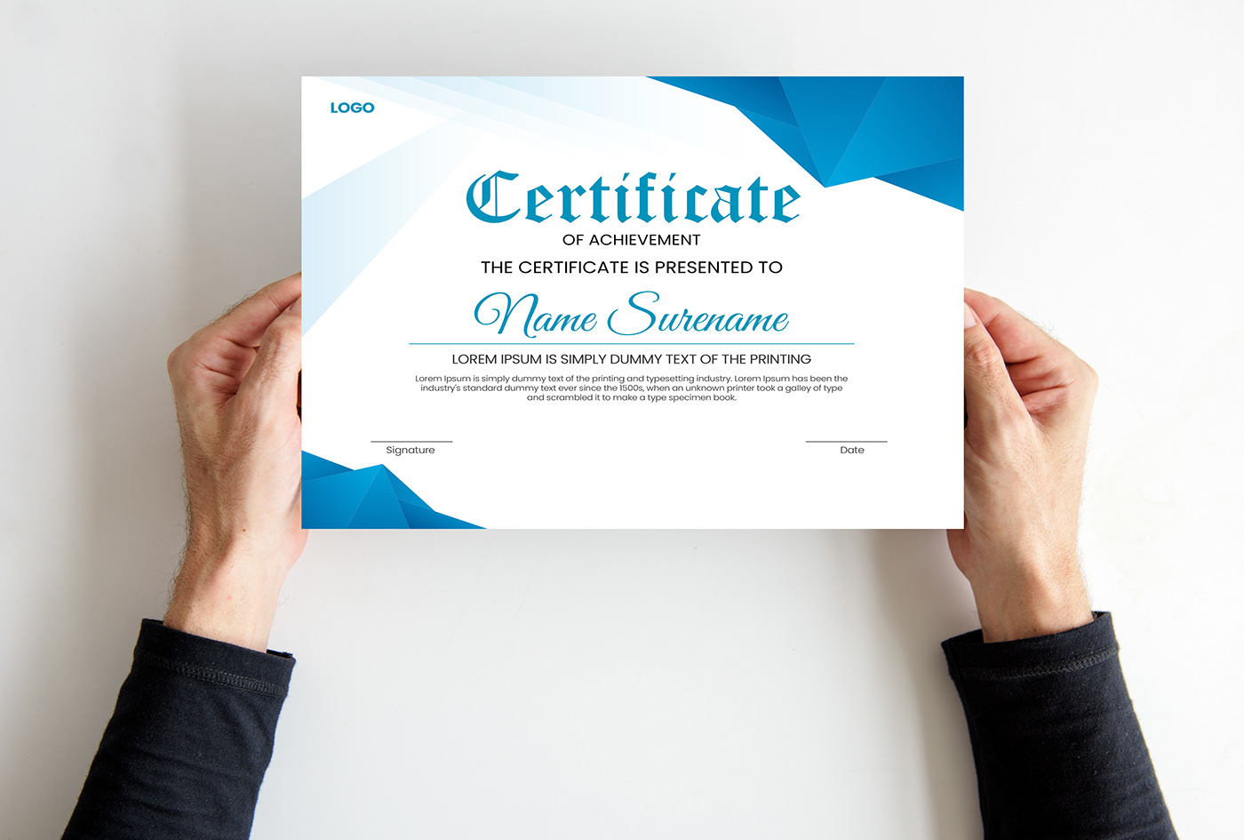 school certificate company creative marketing   Creative certificate Landscape mountains psd vector Collage Certificate
