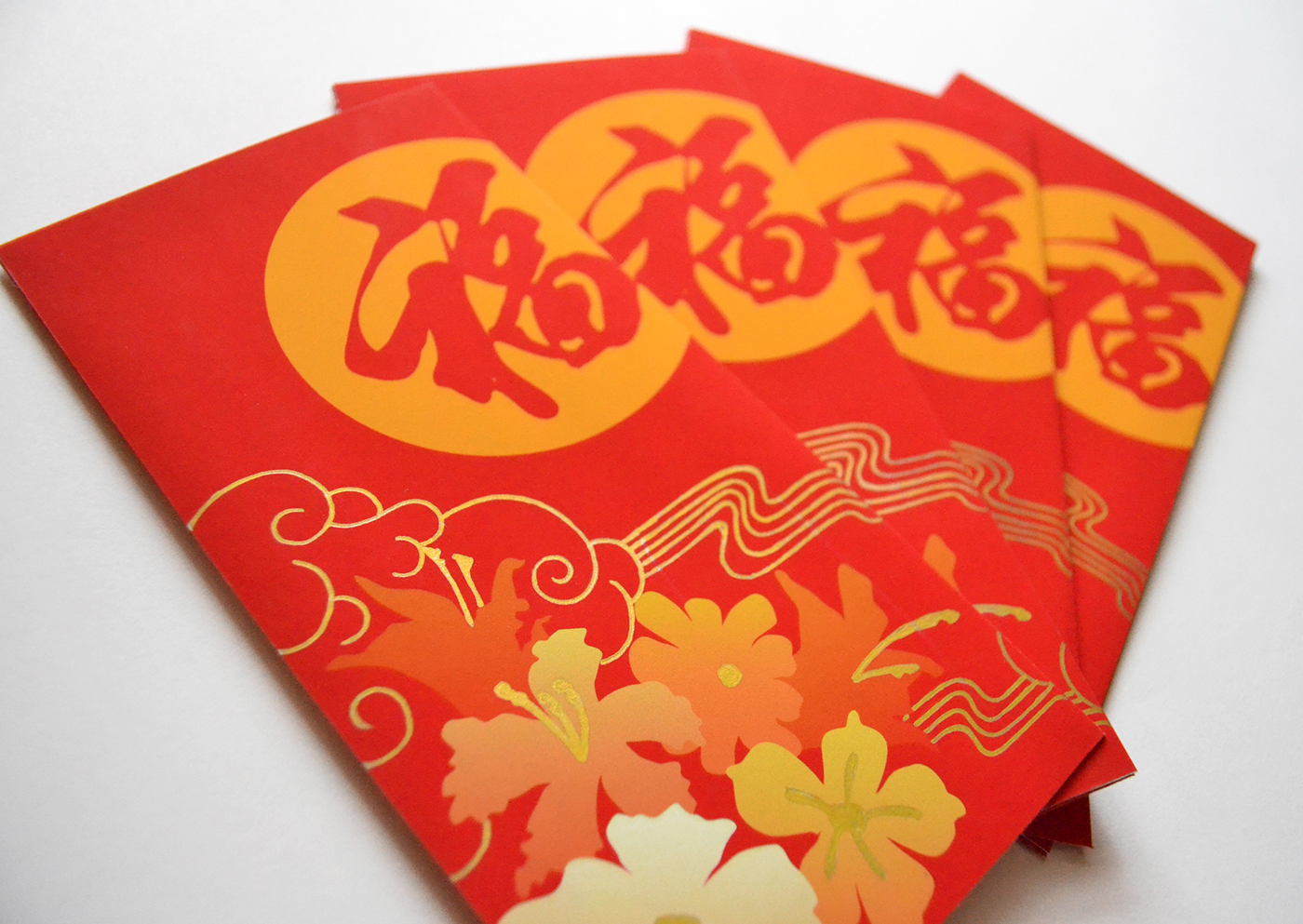 chinese new year red envelope package gift new year gold handmade ILLUSTRATION  money