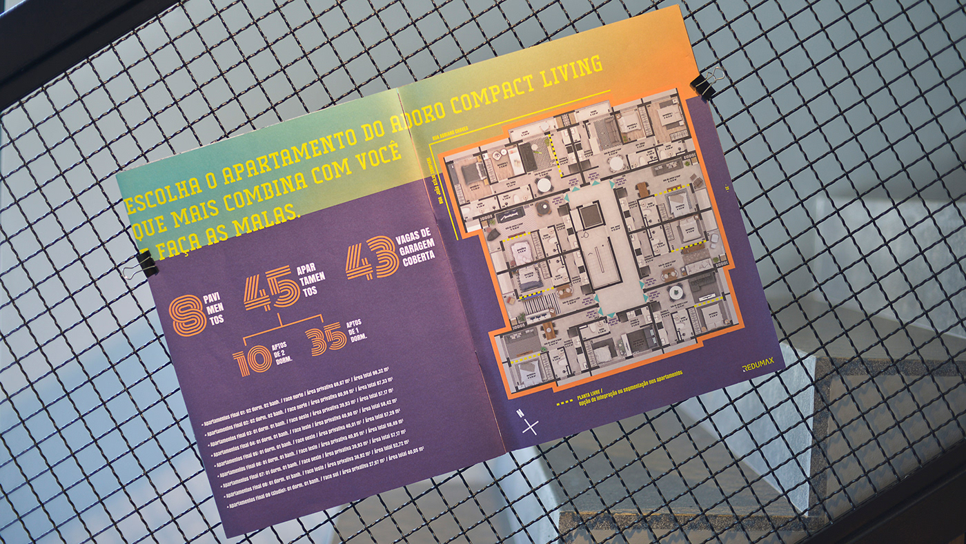 brochura de vendas brocura folder jovem construção civil colorfull colorful colors