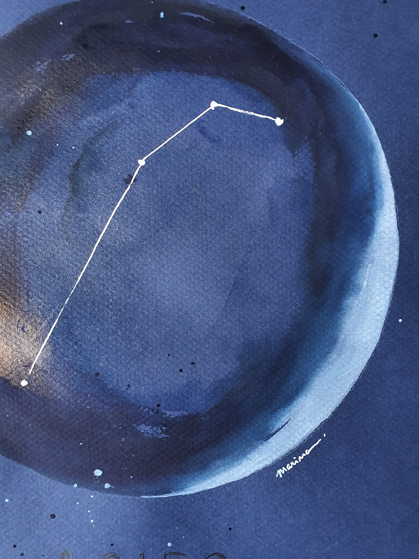 acrilico acuarelas arte astrologia constelaciones horóscopos tonalidadesazules universo