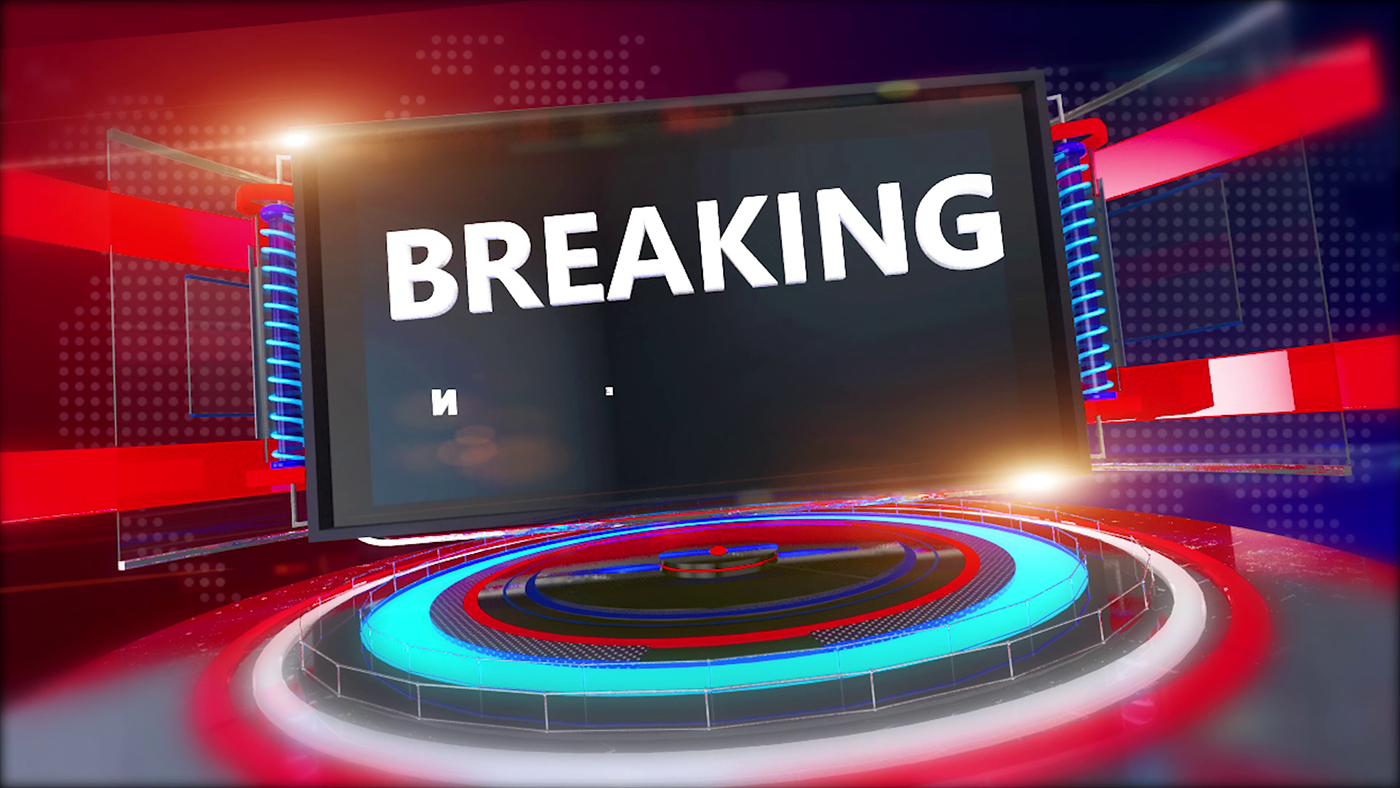 3D animation  Chennal ID chennal ident Ident breaking news 3ds max aftereffects red blue SINDHPOST