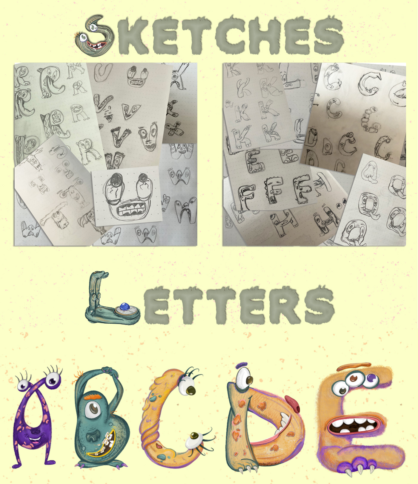 monster alphabet digital illustration letters kidsalphabet KidsCharacters letterchallenge monsterillustration