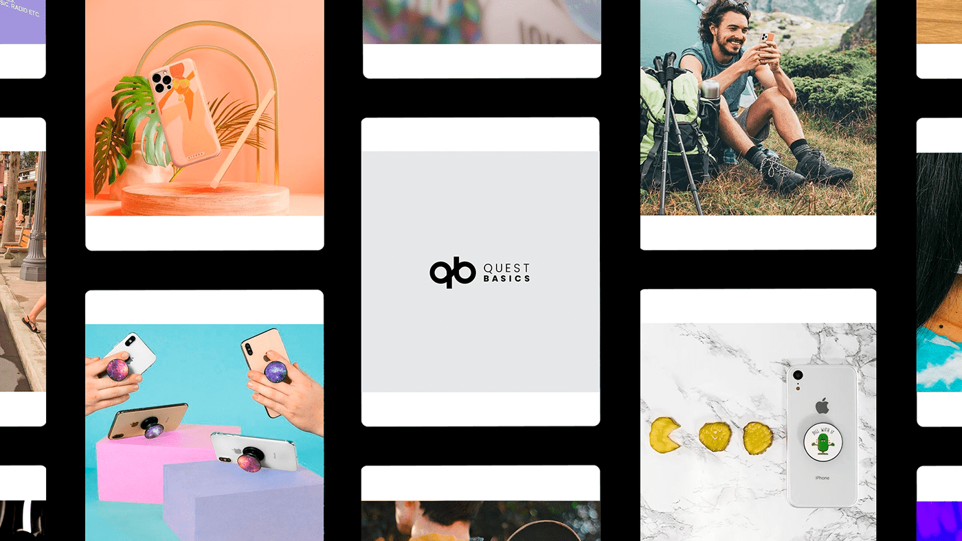 brand design identity logo Packaging quest basics Retail visual visual identity