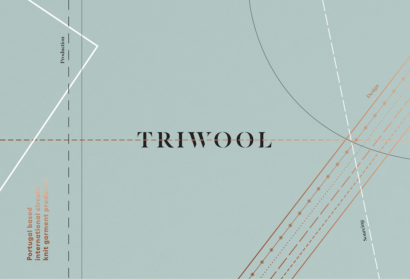 Triwool Fashion  garment Production design Volta studio identity logo branding 