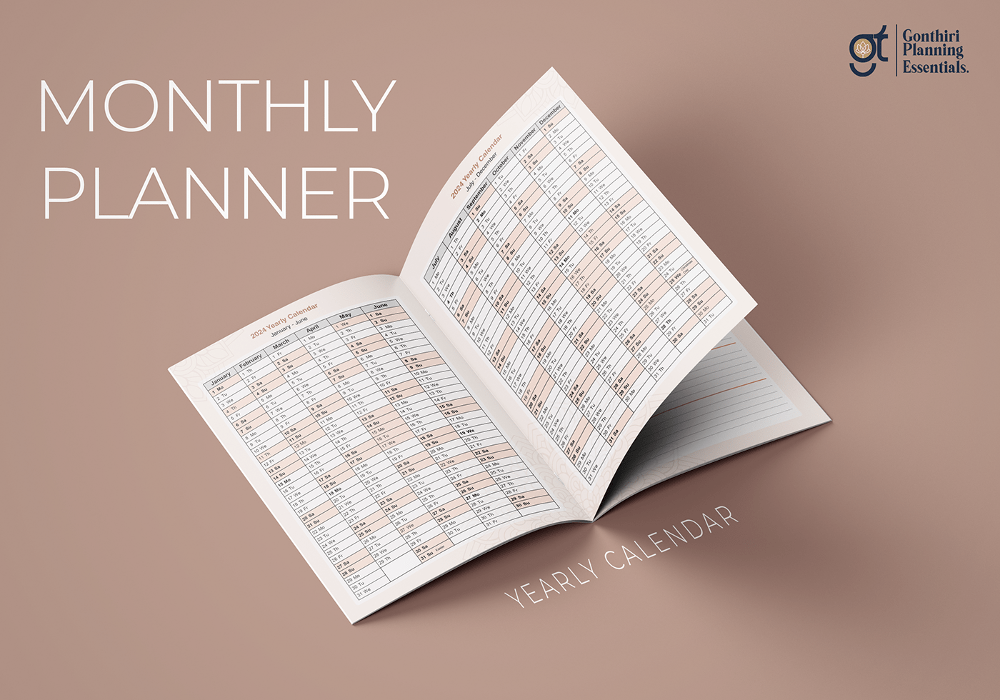 planner notebook journal print book design Diary calendar agenda planner design