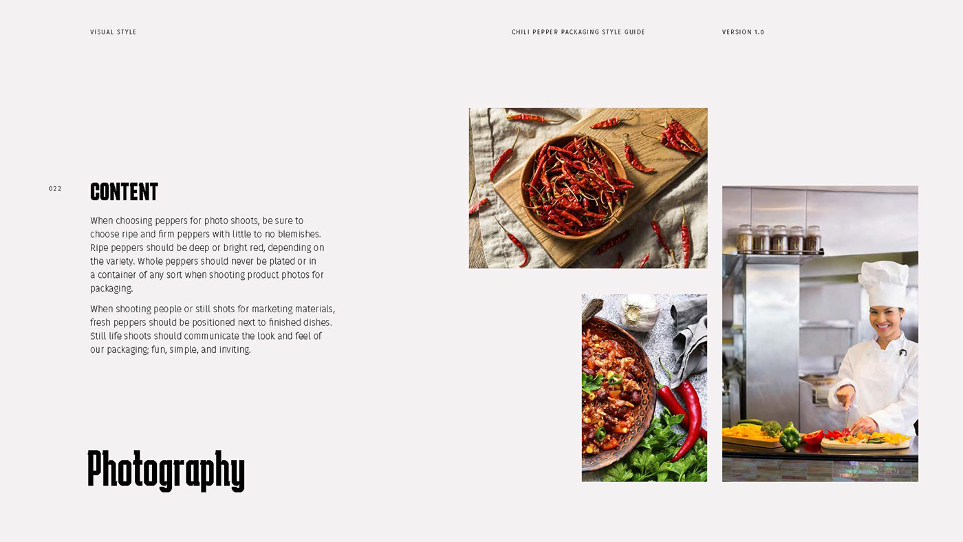 Food  food and beverage graphic design  guideline book Guidelines design Packaging packaging design