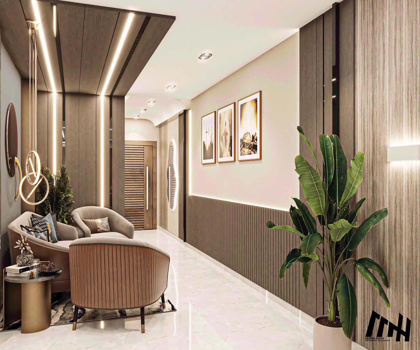 living interior design  reception modern mirror wood tvunit livingroom 3dsmax