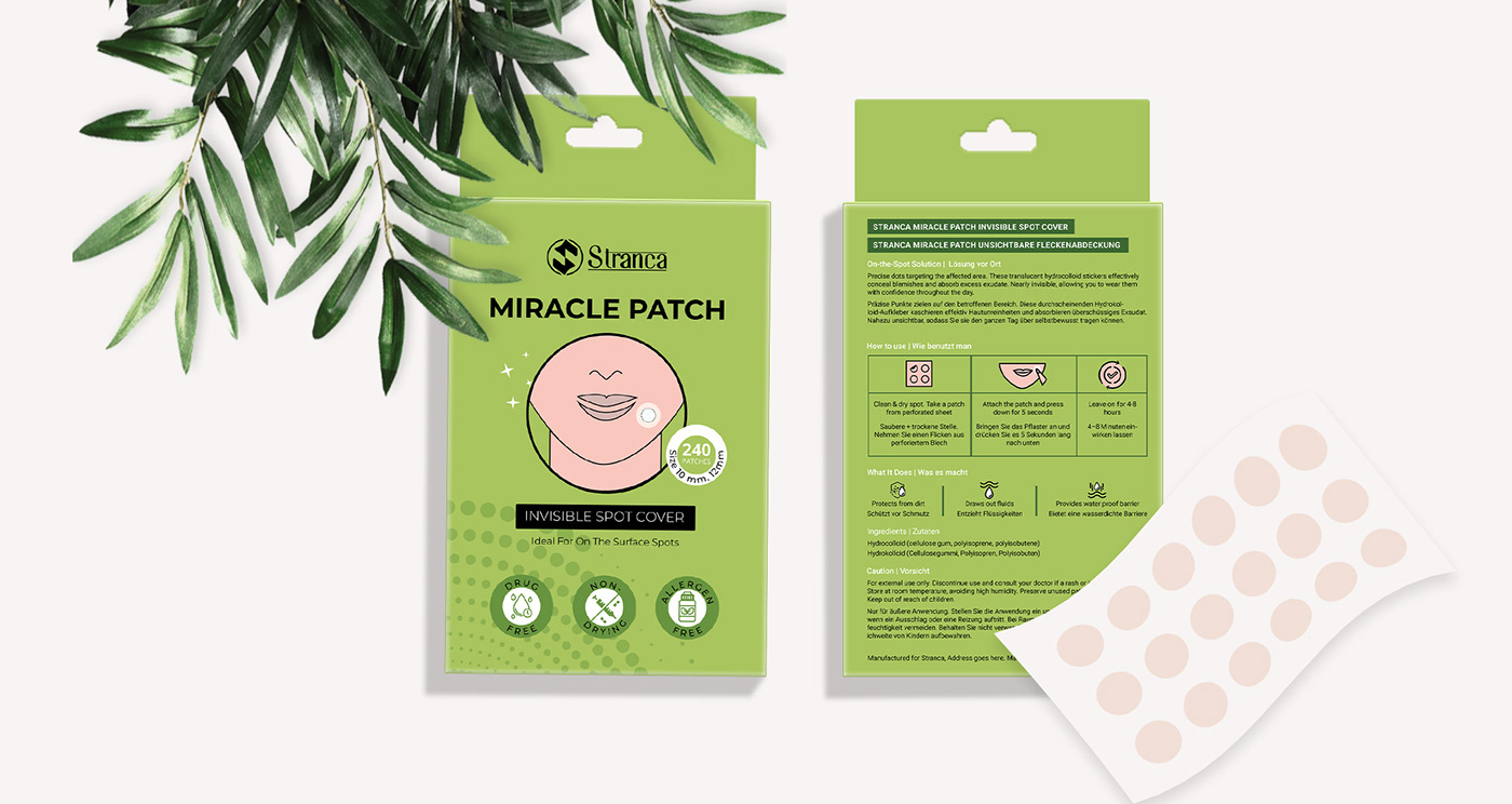box designs packagingdesign acne patch brand identity Cosmetics Label Design cosmetics packaging Labeldesign productlabel box label pimple patch