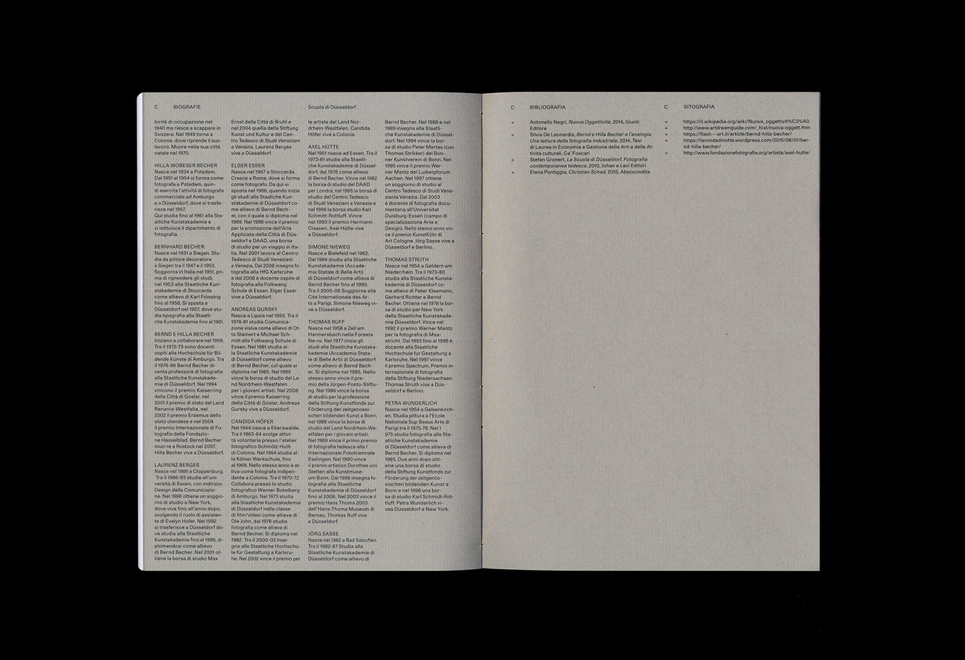 graphic design editorial book Becher gursky ruff otto dix Düsseldorf germany