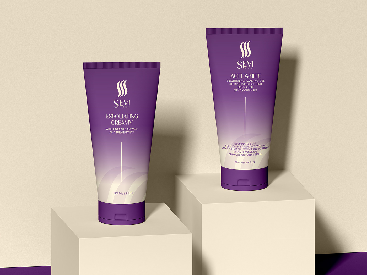 Cosmetic Packaging brand identity Logotype visual identity beauty skincare Logo Design identity natural
