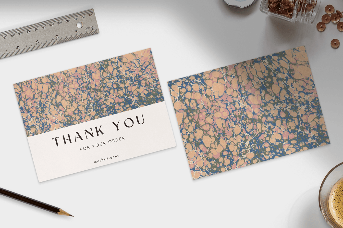 Advertising  design designing ebru marbling note cards painting   pattern Thank You Cards traditional