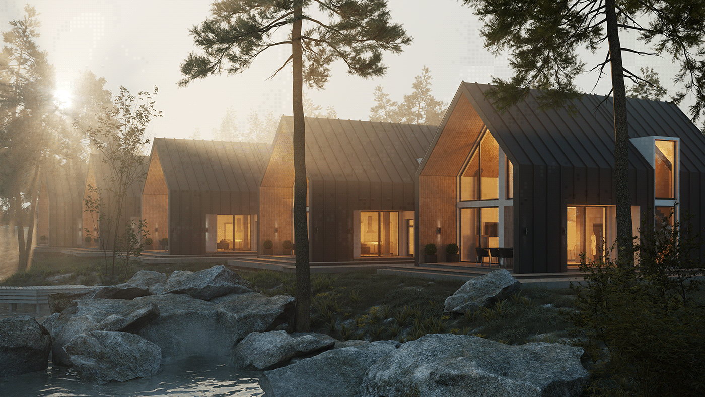 3D a house architecture barnhouse house Render visualization archviz CGI exterior