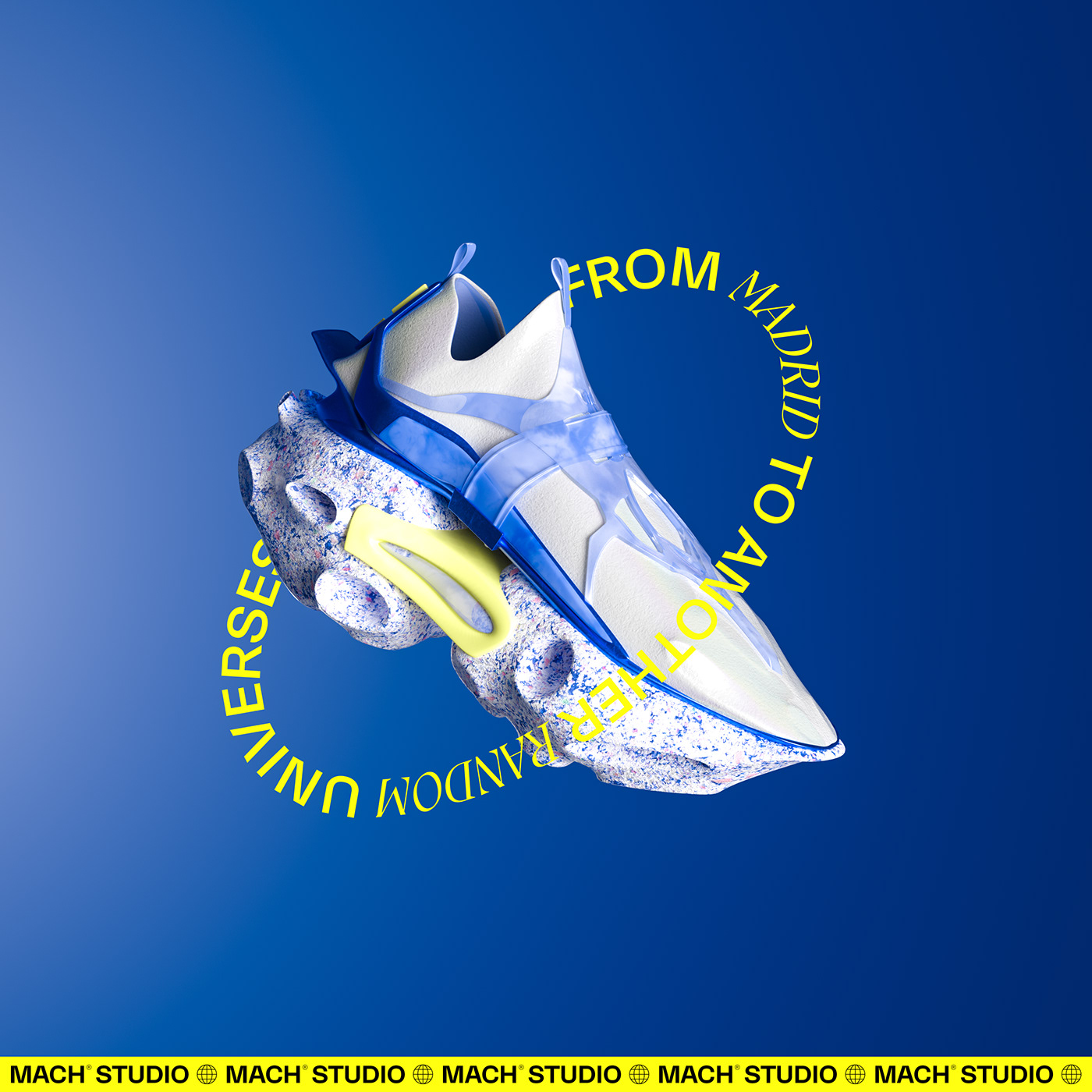 ArtDirection branding  CGI motion sneaker typography  