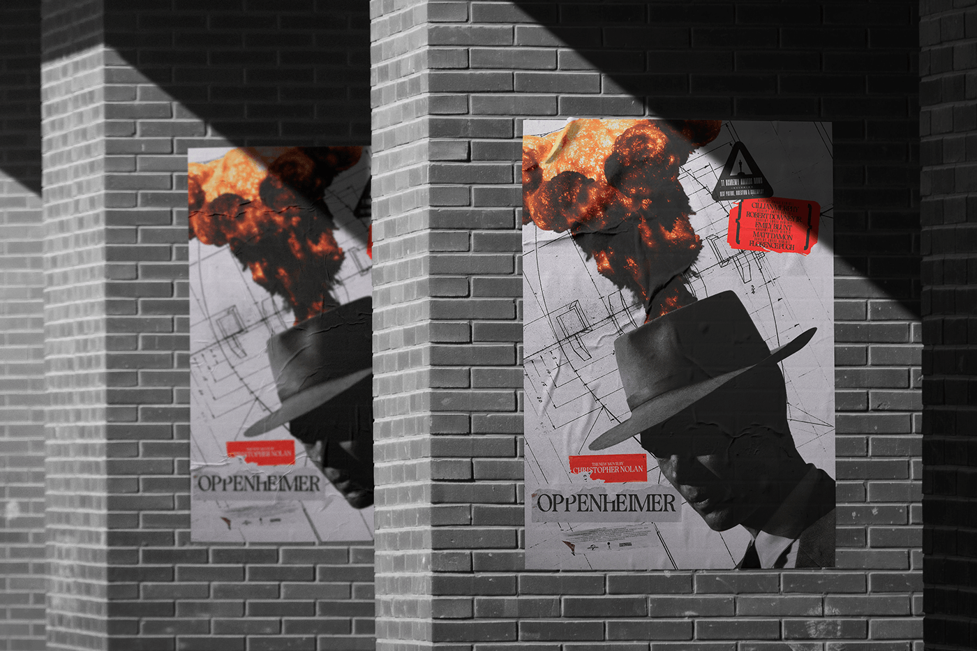 poster design Poster Design art Cinema aesthetic oppenheimer oscar christopher nolan #Freela