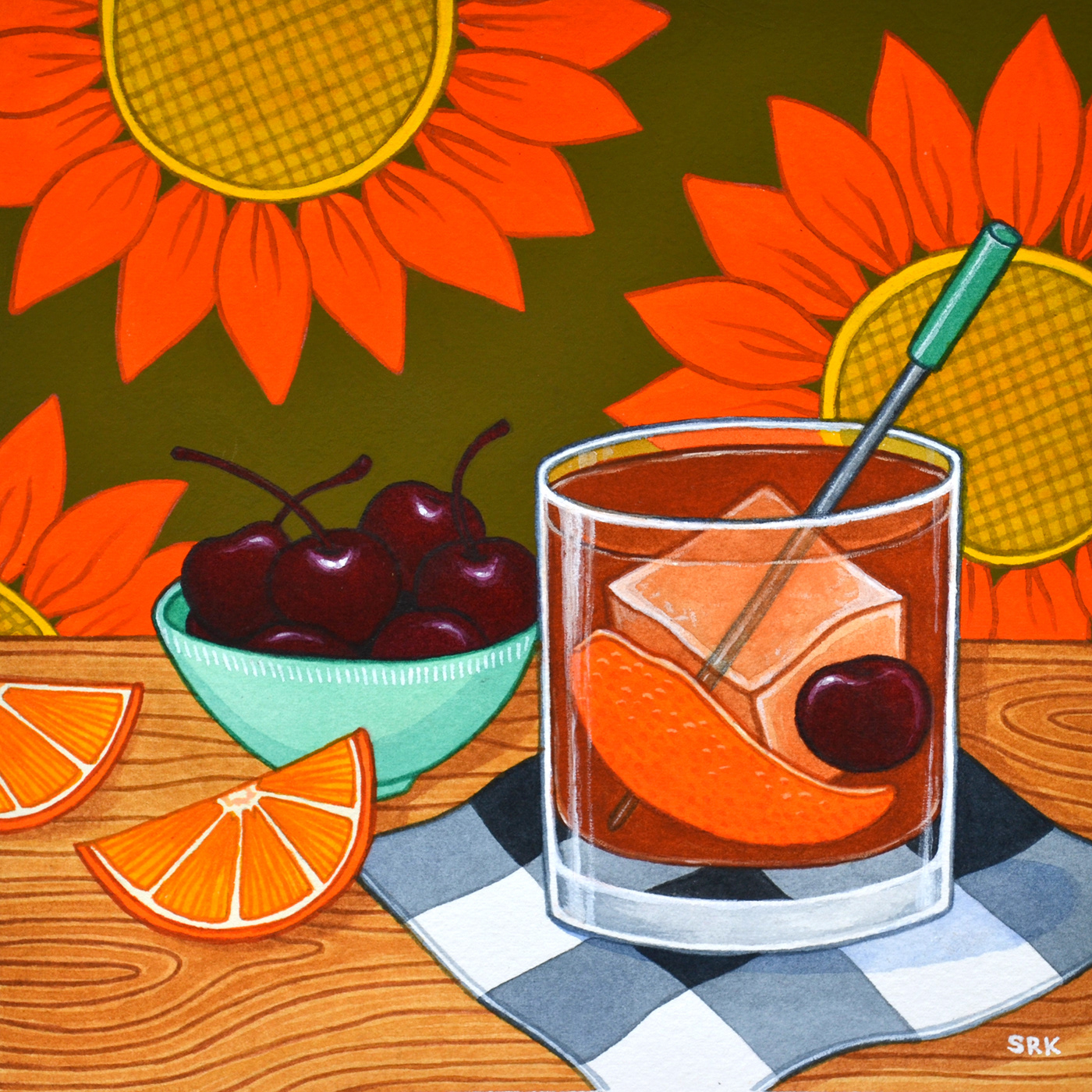 Whiskey whiskey old fashioned old fashioned cocktail Mixology food illustration drink