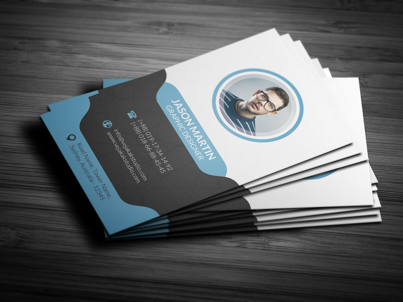 business card Business card template Business card design visiting card visiting card design Visiting card template vertical colorful business card blue business card office stationary Office corporate design print print ready