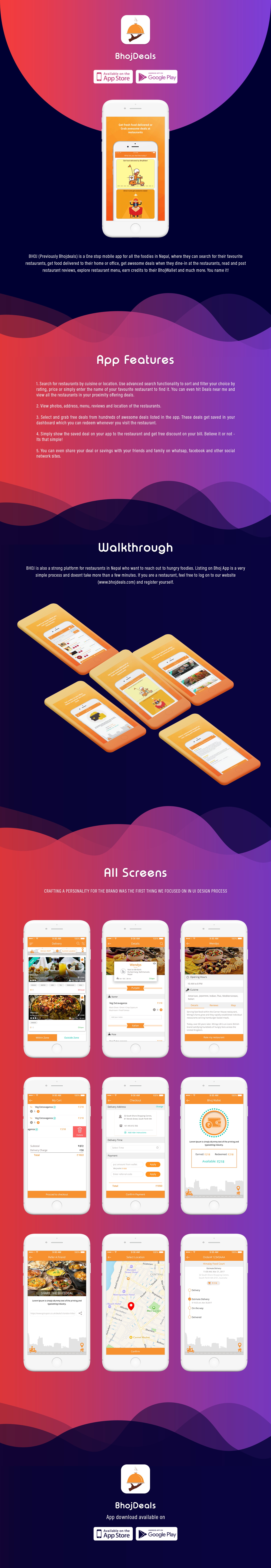 iphone app Android App food app deal app UI ux UX design app design Mobile app user interface