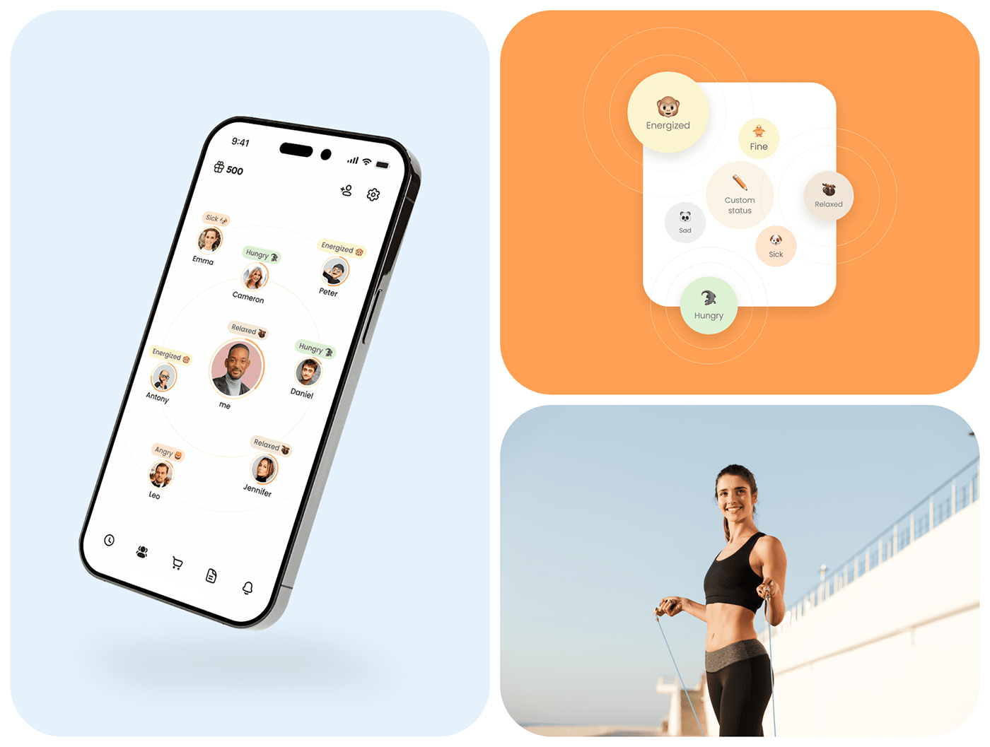 intermittent fasting fasting Mobile app UI/UX app design animation  Graphic Designer visual identity social friends