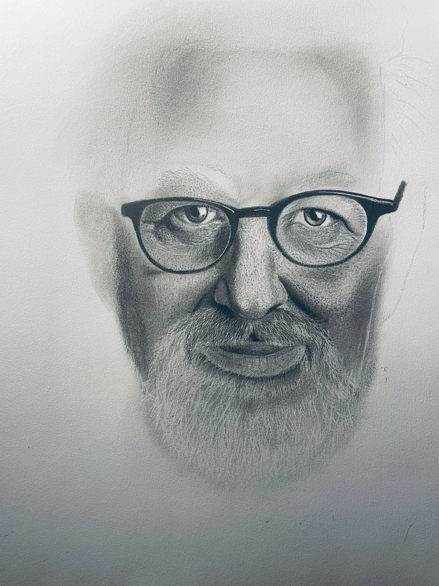dessin portrait Spielberg artwork pencil charcoal