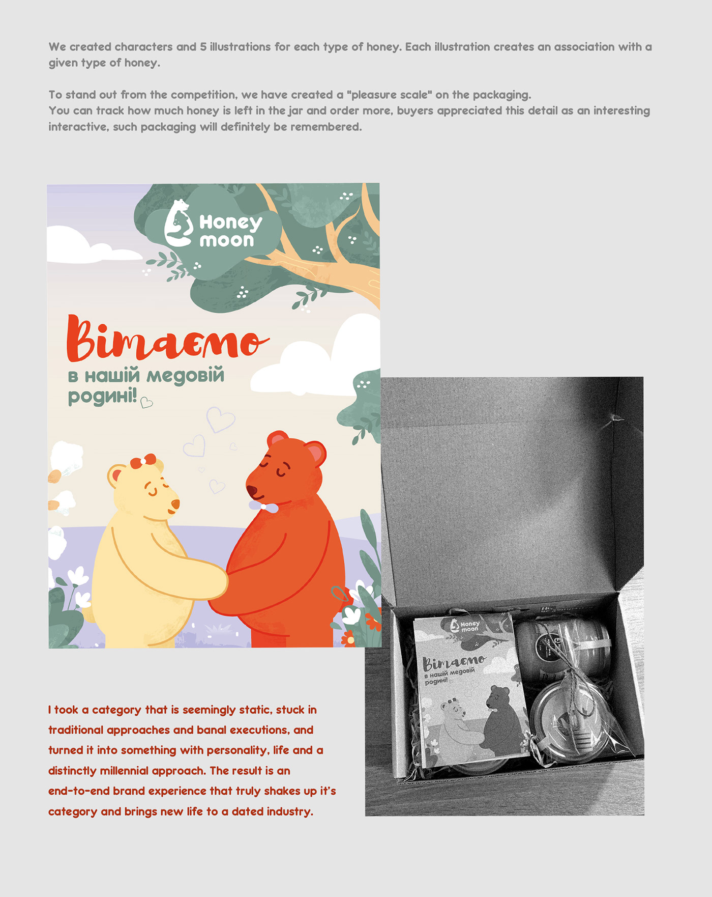 Advertising  bears brand colorful creative honey identity illustrations package Packaging