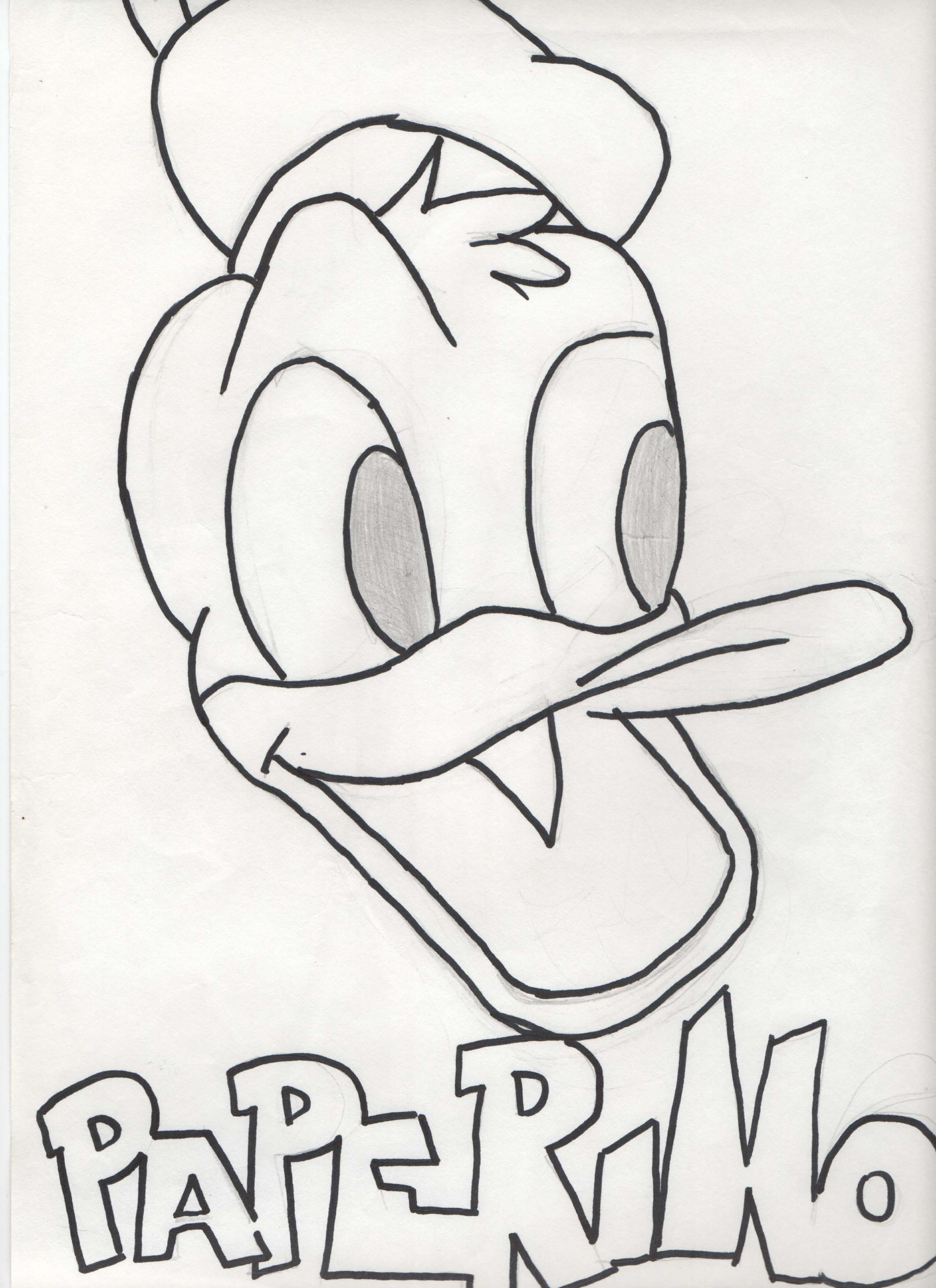 Day Drawing  Graffiti pen sketch wall writing  disney donald duck mickey mouse