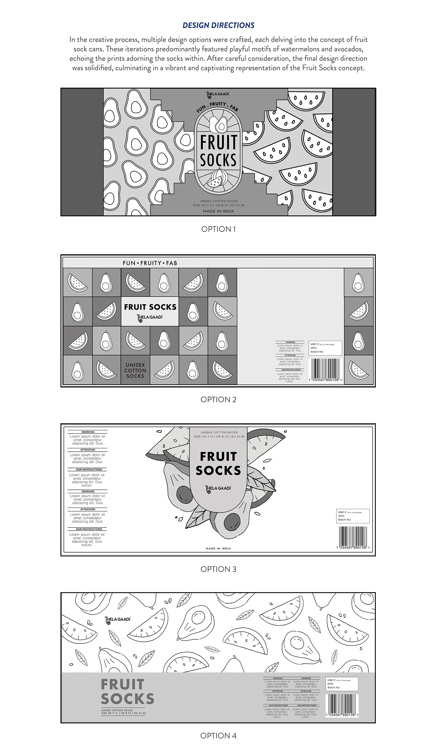 ILLUSTRATION  packaging design branding  Advertising  Socks Packaging fruits graphic design  vector adobe illustrator design