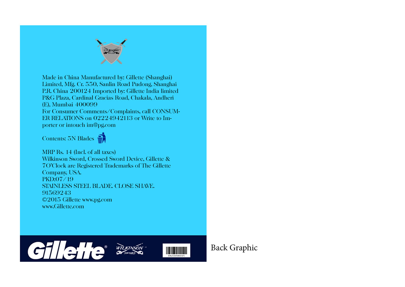 cinthol GILLETTE graphic lotion Packaging redesign shaving blade soap Vaseline