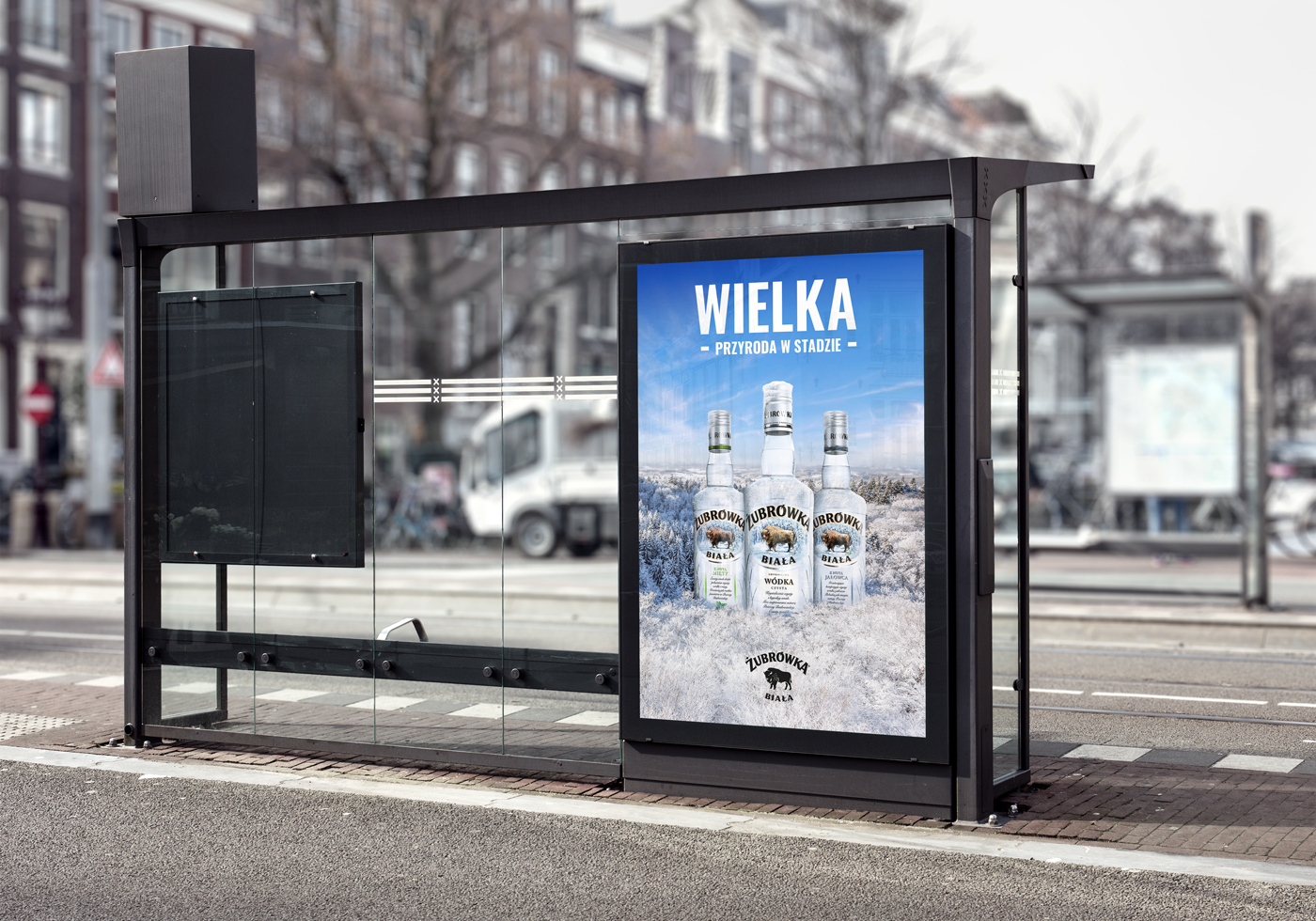 Vodka Zubrowka bison winter alcohol