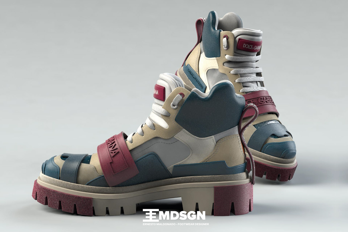 3D 3d footwear 3D Rendering dolce e gabbana footwear footwear design modeling shoe shoe design shoes
