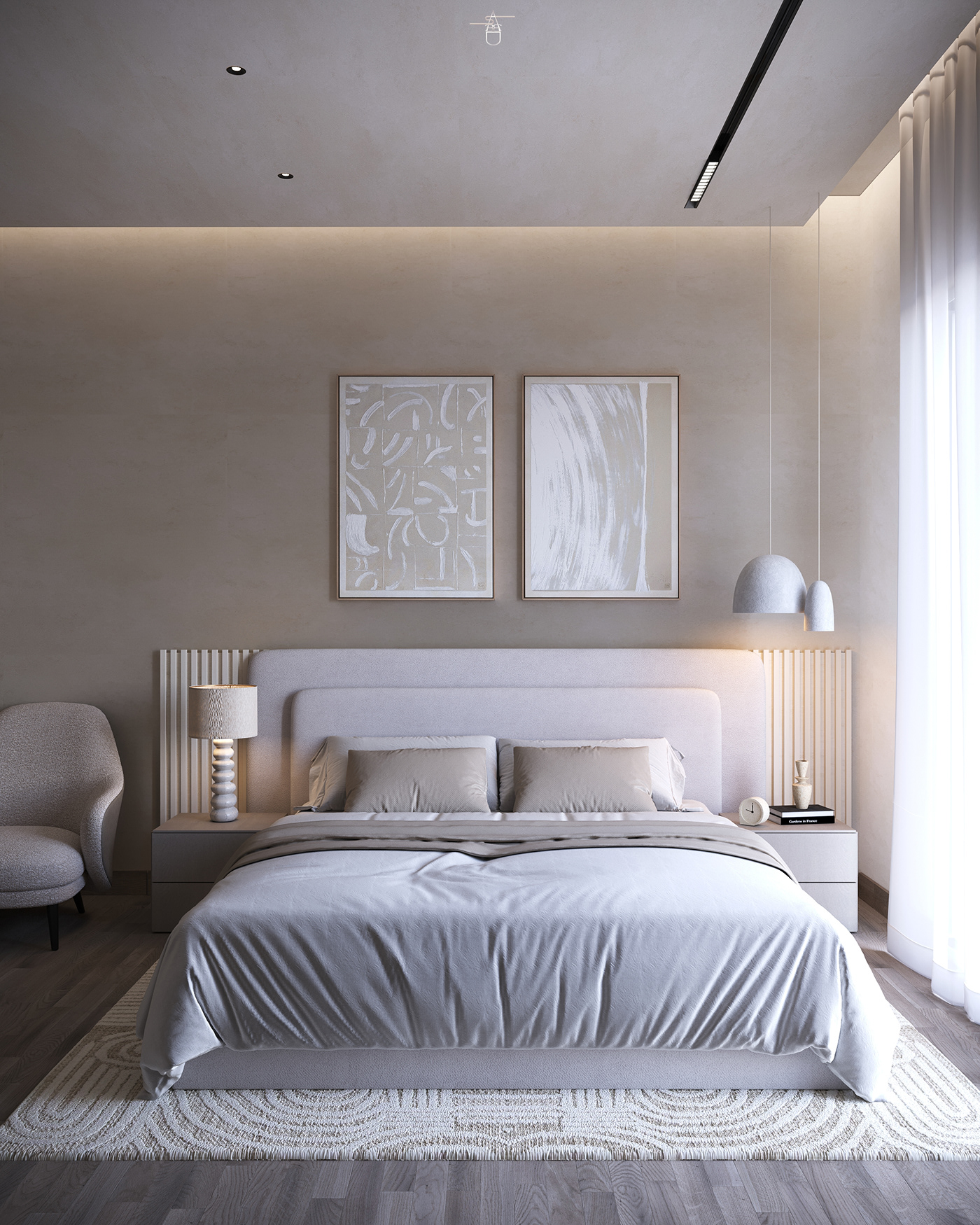 design interior design  architecture Render visualization corona hotel minimal simple identity