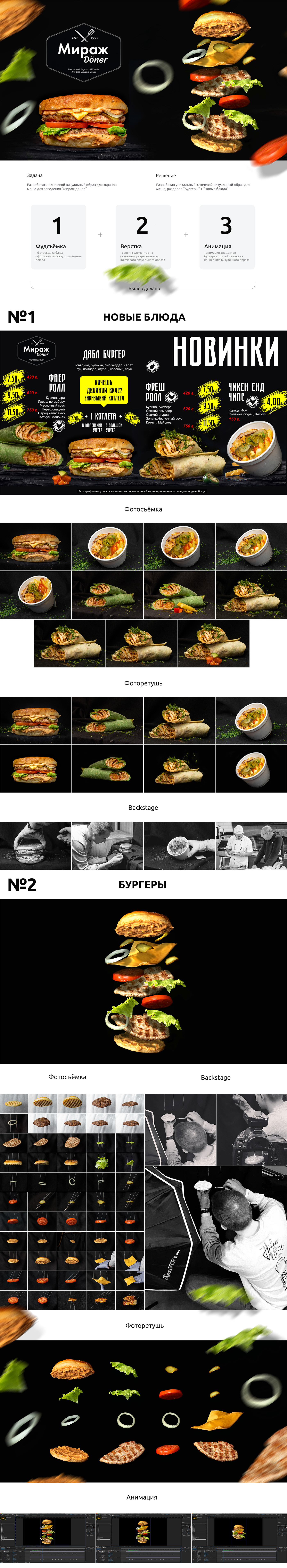 design menu Food  анимация Анимация меню бургер Бургер в полете дизайн меню меню фудсъемка шаурма
