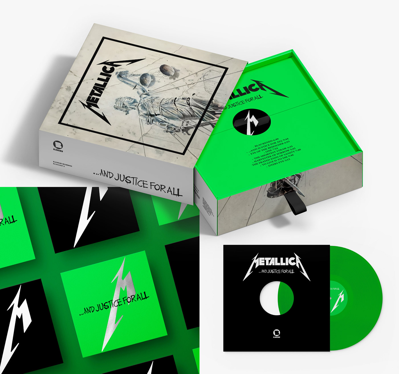 Metallica music artwork box set Packaging branding  strategy metal cover print