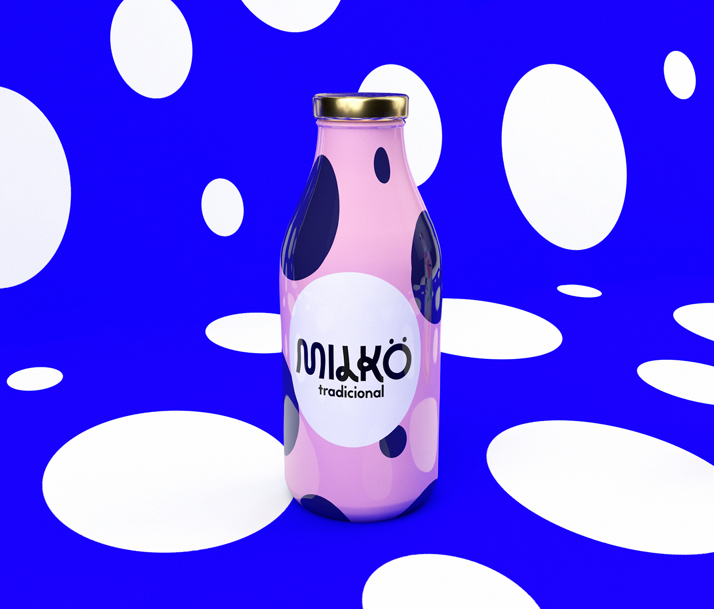 Packaging bottle milk color pattern branding 