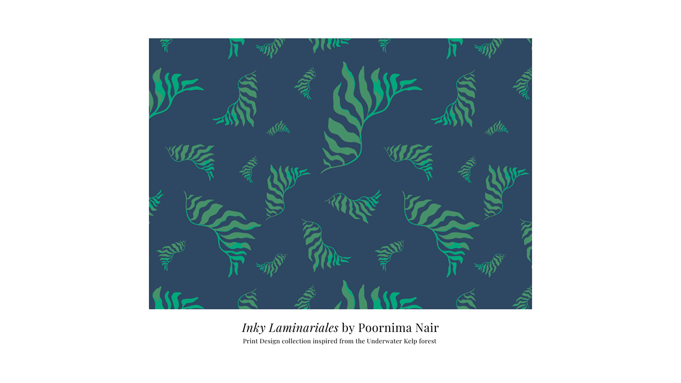 aquatic deepsea handpainting kelpforest NIFT print design  wallpaper