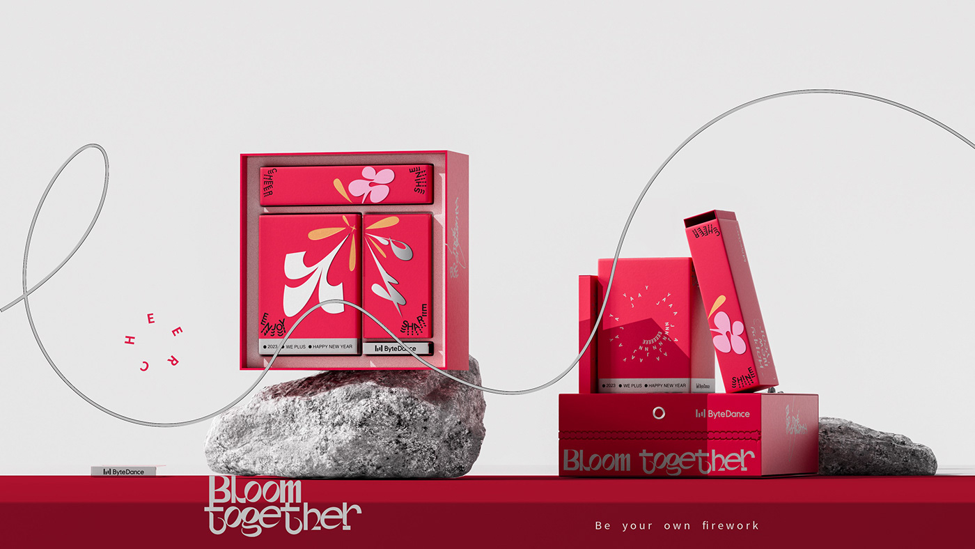 3D gift package Packaging packaging design 包装设计 品牌设计 平面设计 春节