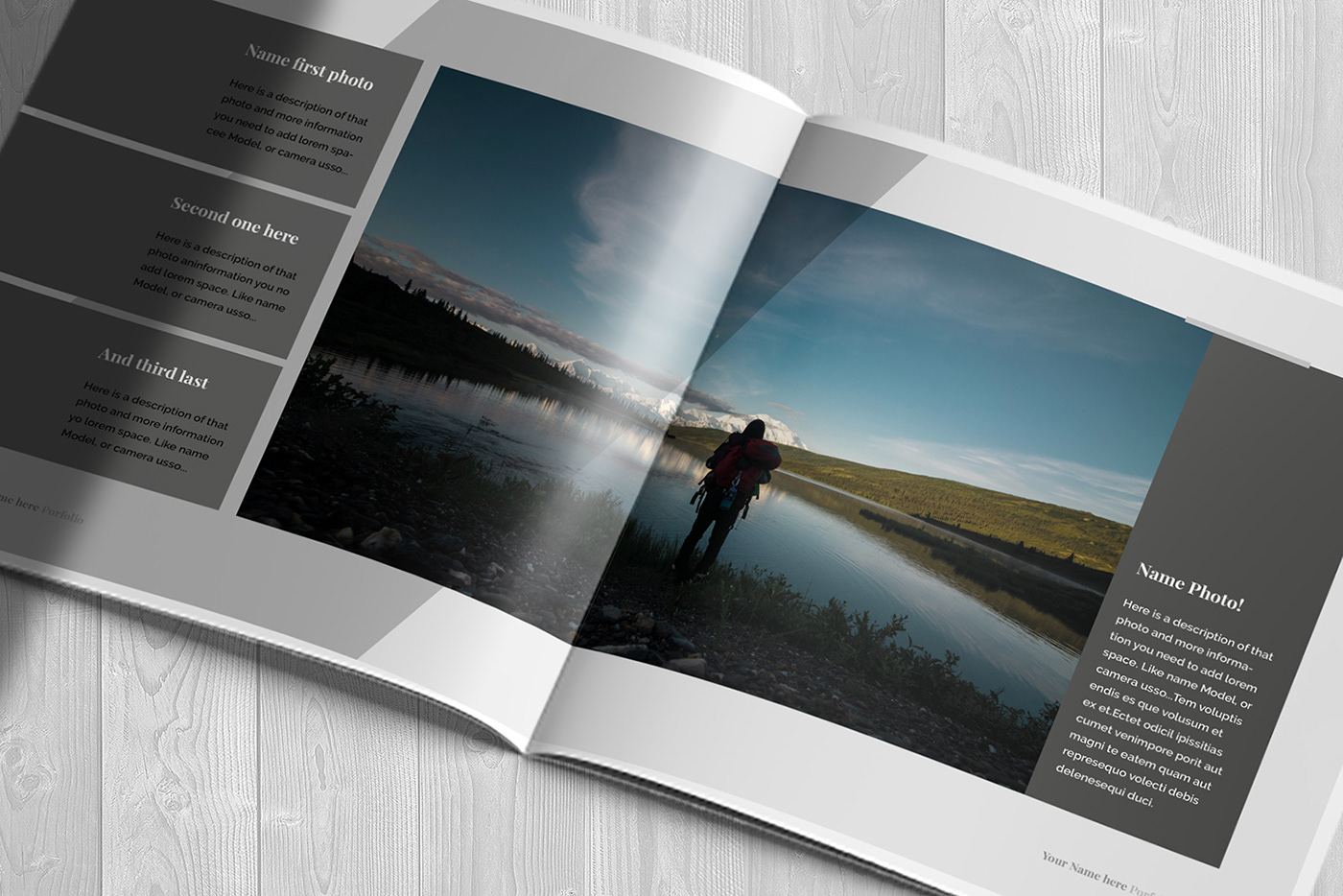 Porfolio InDesign template editorial Photography  print digital brochure magazine Fashion 