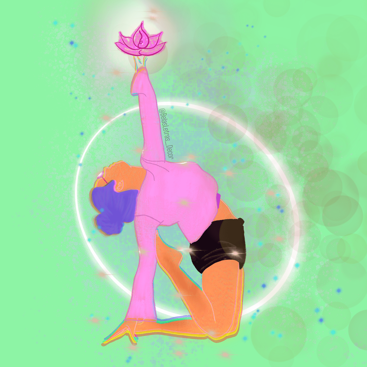 arte digital digitalarte girls Ilustração Procreate Yoga