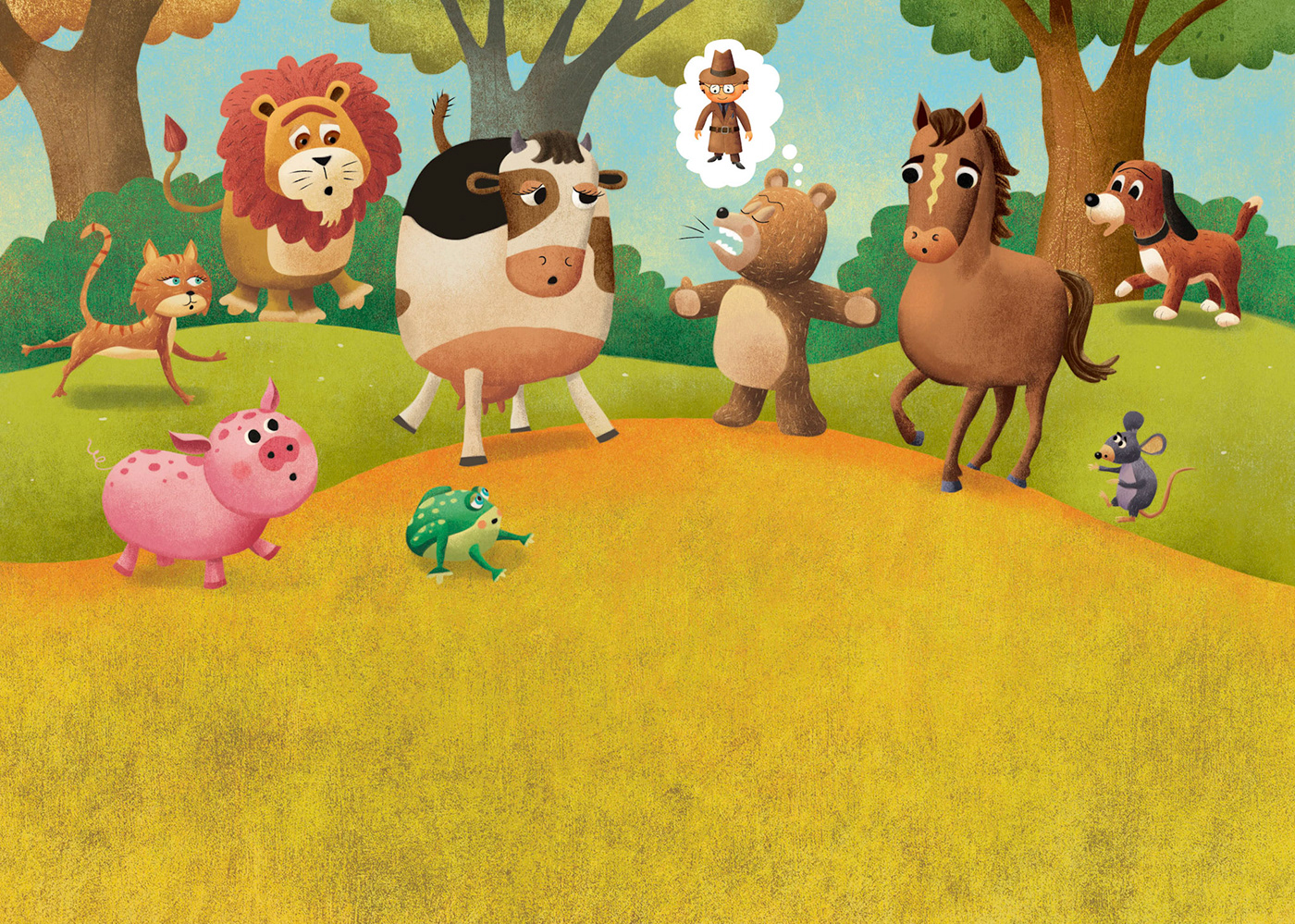 digital illustration animal illustration children's illustration children's book textbook illustration
