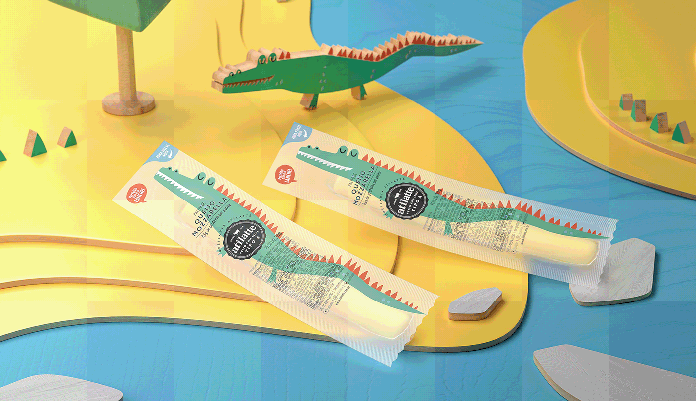 animals embalagem Ilustração Packaging 3D Cheese kids queijo