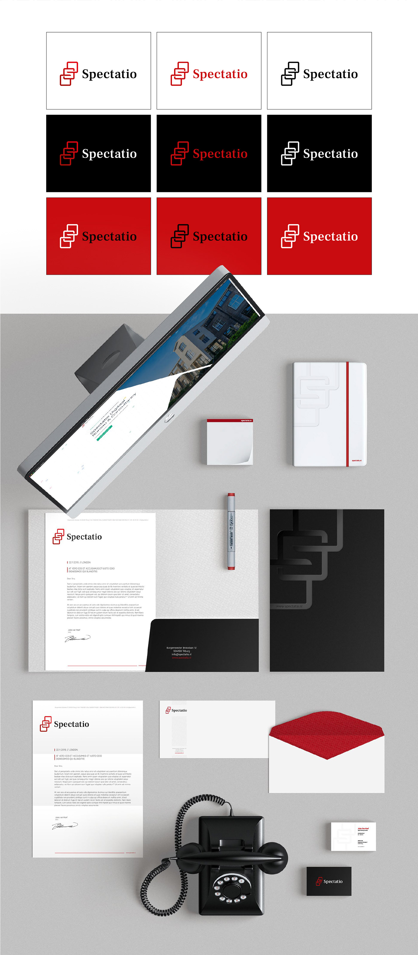 branding  business card corporate flat identity logo manual minimal modern Stationery