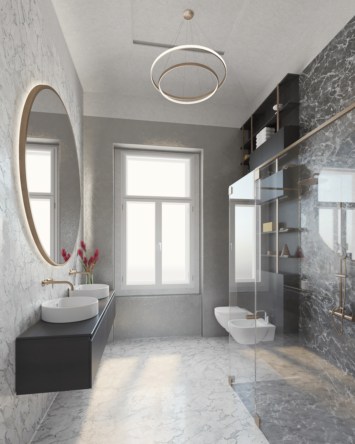 architecture archviz bathroom bathroom design corona Interior interior design  modern Render visualization