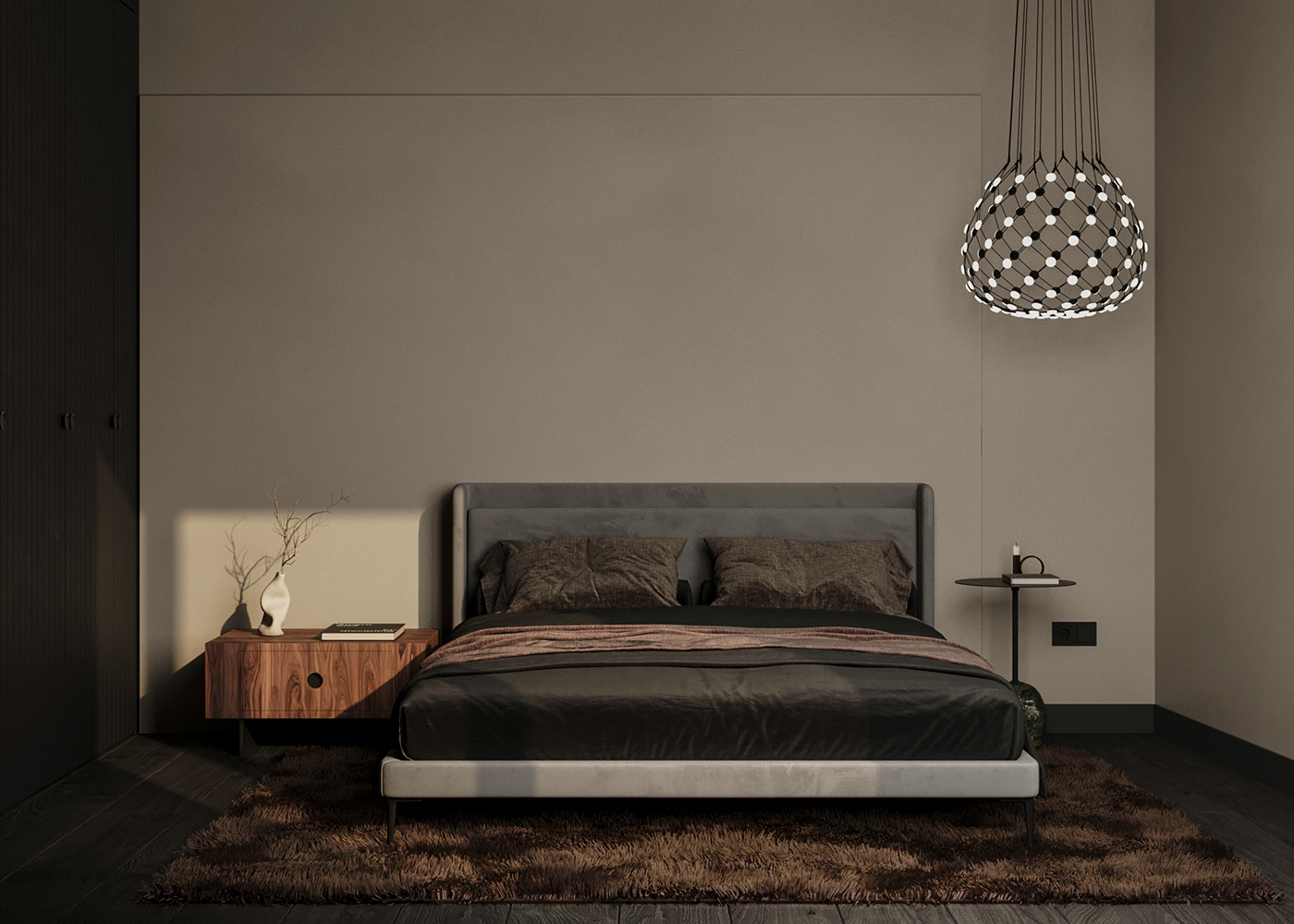 3D Render visualization interior design  corona archviz CGI 3ds max bedroom Interior