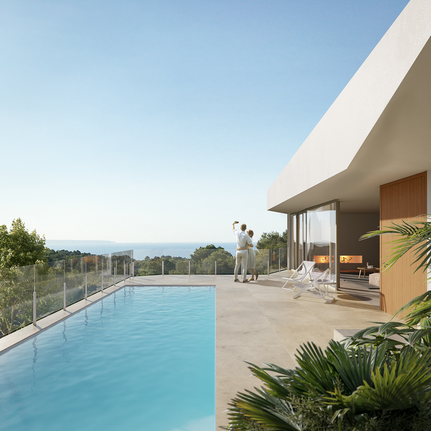 Vila mallorca housing Render achitecture interior design 