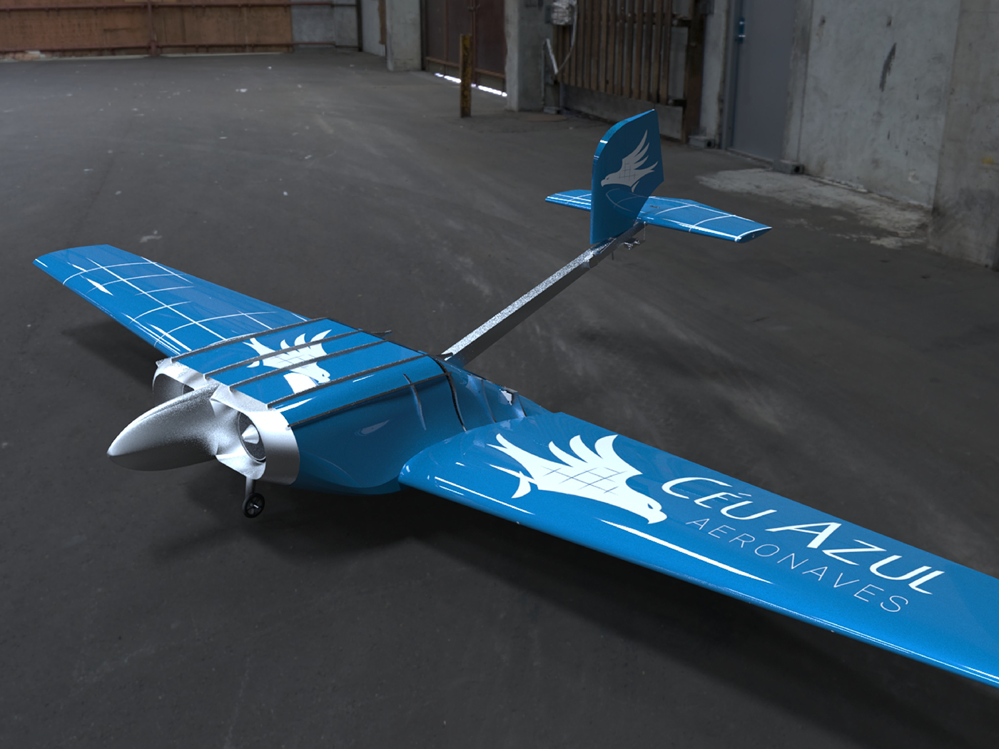 brand marca IV identidade visual rendering equipe competição papelaria aviões